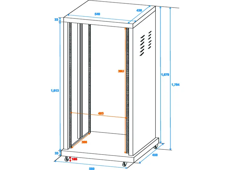 Steel rack SR-19, 36 units 